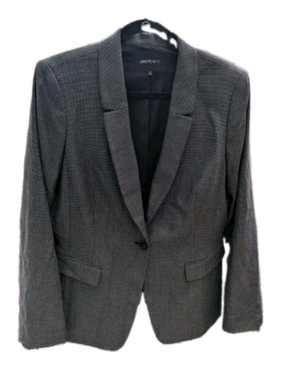 Lafayette 148 Silk & Wool Tweed Textured Single-Button Blazer